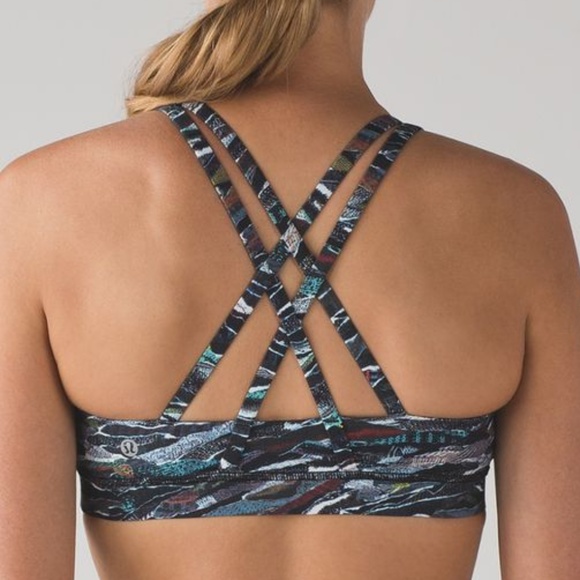 lululemon athletica Other - Lululemon Energy Bra Nulux Mini Sweatr Multi Black